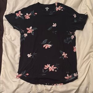 Hollister Black Floral Men's Shirt